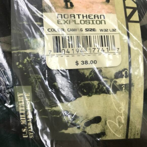 Northern Explosion Military Militia Camaflage Cargo Pants Size W32 x L32 NWT - Picture 3 of 4